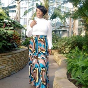 Multi Color Long Maxi Skirt
